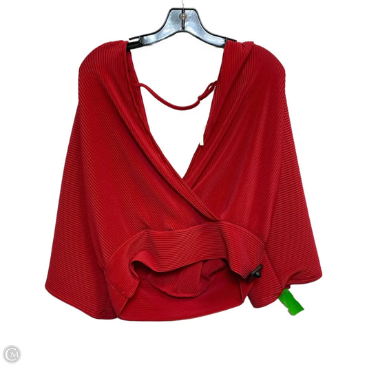 Top Short Sleeve By Anthropologie In Pink, Size: L