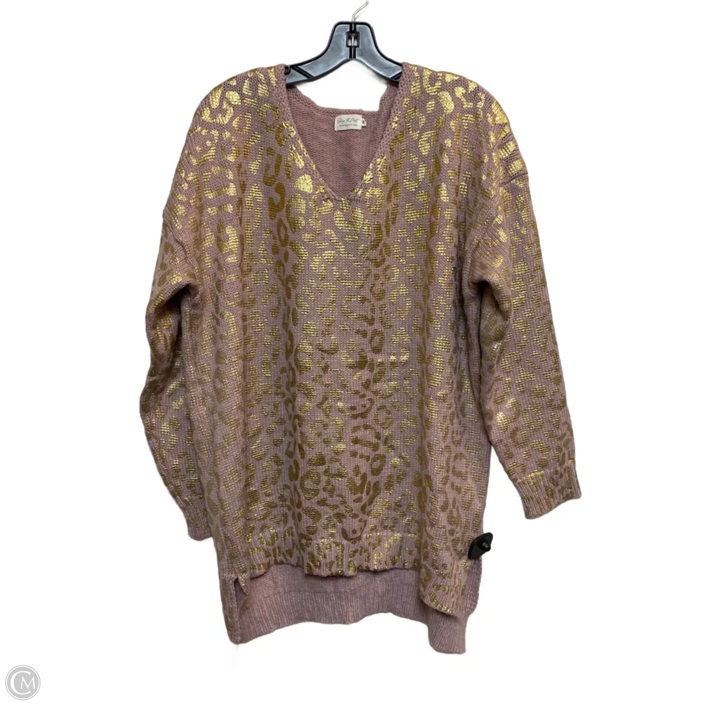 Sweater By Shop the Mint In Gold & Pink, Size: L