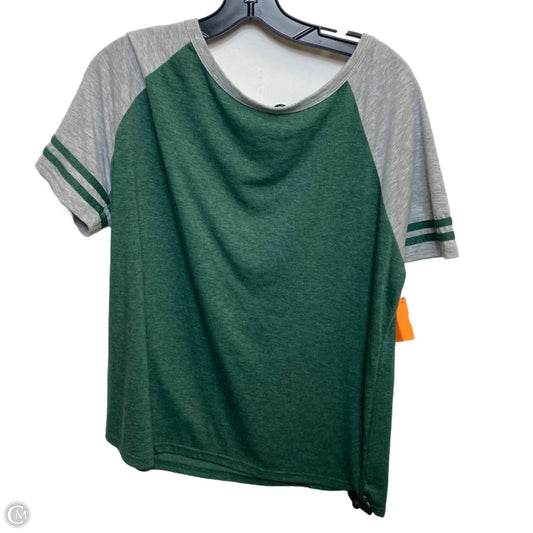 Top Short Sleeve By Automet In Green & Grey, Size: Xl