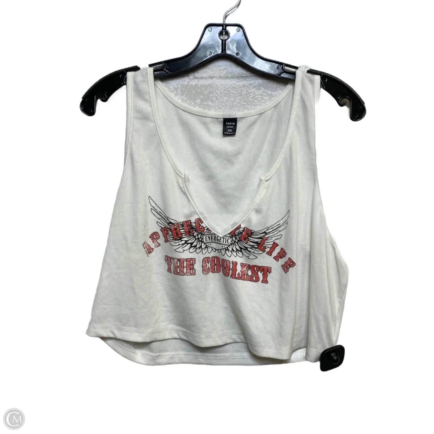 Top Sleeveless By Shein In Cream, Size: 2x