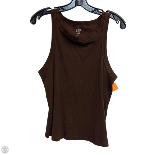 Top Sleeveless By Gap In Brown, Size: Xl