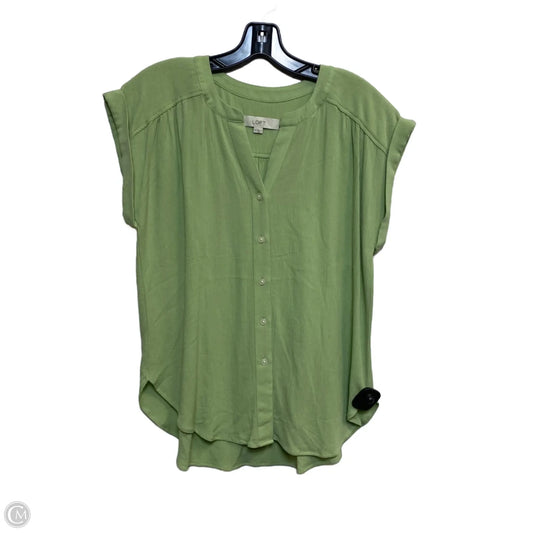 Top Short Sleeve By Loft In Green, Size: Xs
