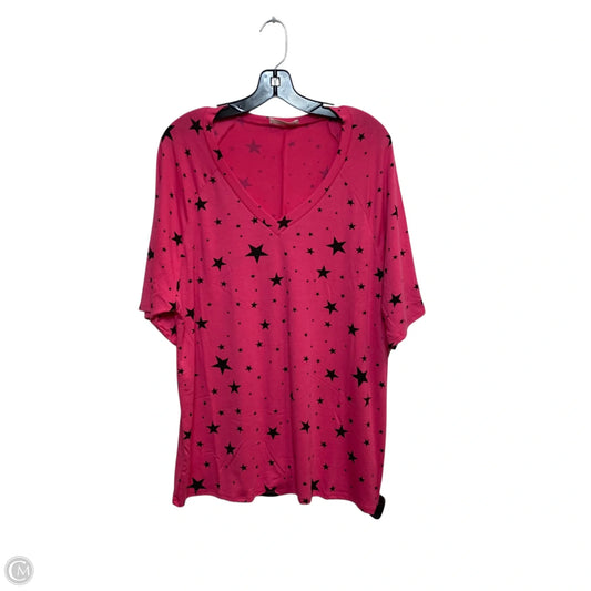 Top Short Sleeve By Zenana Outfitters In Pink, Size: Xl