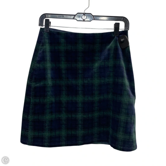 Skirt Mini & Short By Loft In Plaid Pattern, Size: Xs