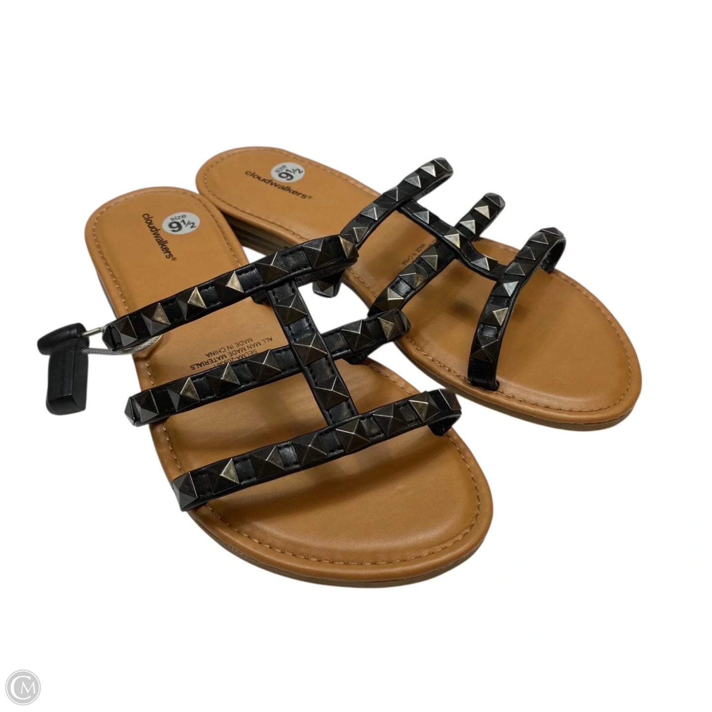 Sandals Flats By Cloudwalkers In Black, Size: 9.5