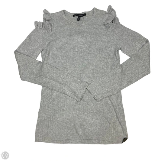Top Long Sleeve By White House Black Market In Grey, Size: M