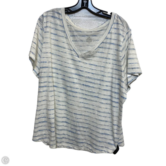 Top Short Sleeve By Sonoma In White, Size: 1x