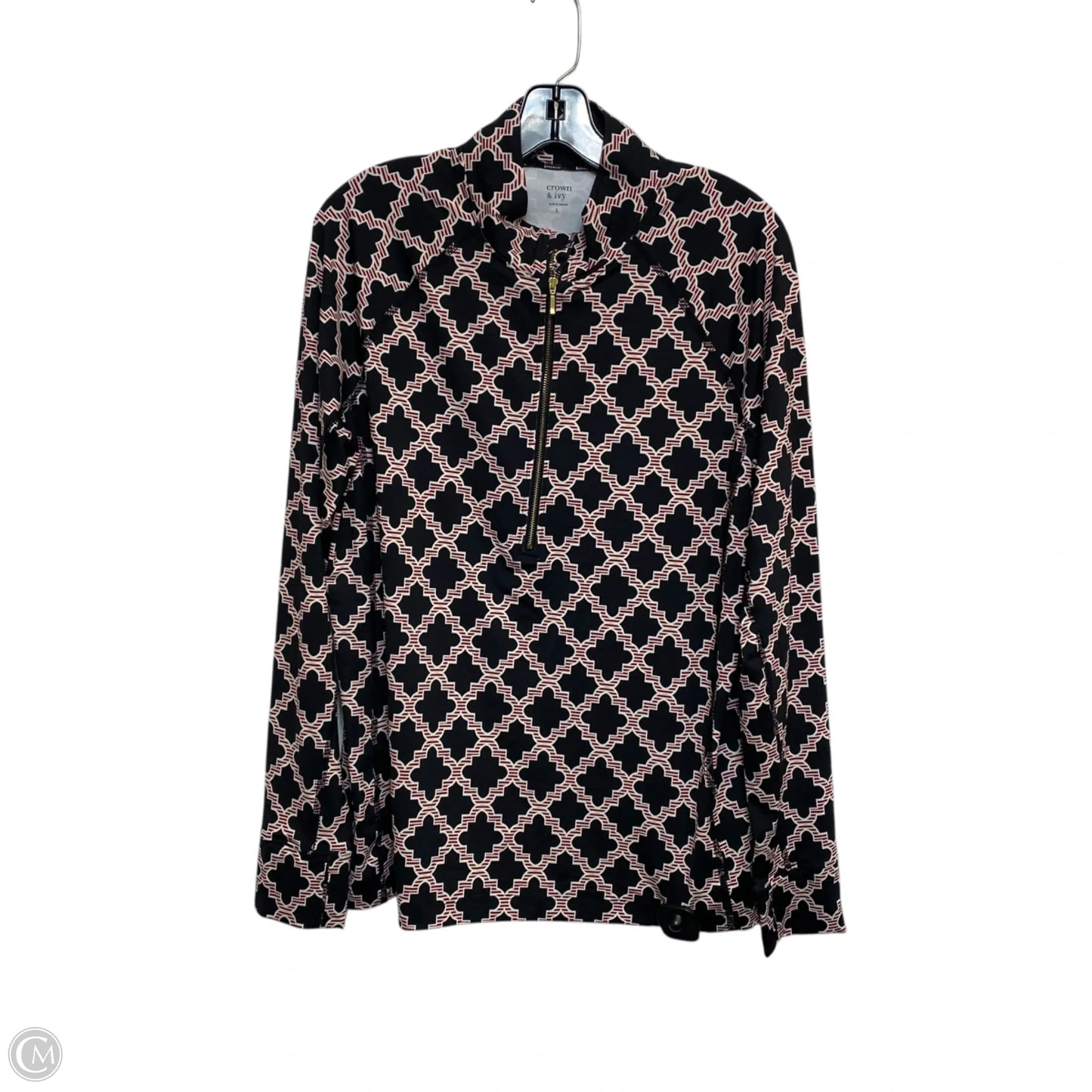 Top Long Sleeve By Crown And Ivy In Black, Size: L