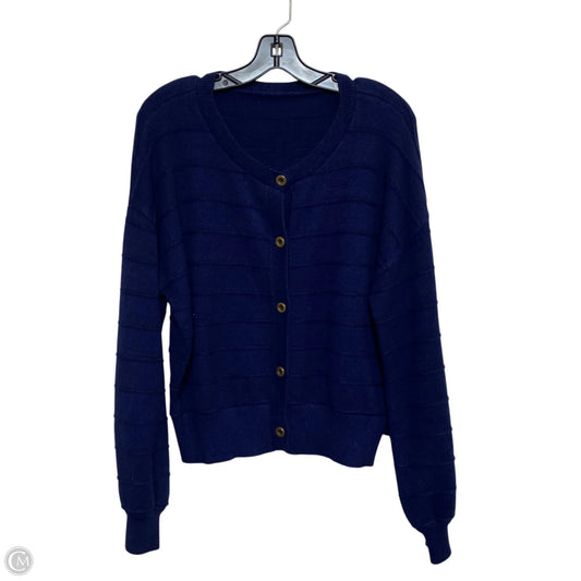 Sweater Cardigan By Clothes Mentor In Navy, Size: Xxl