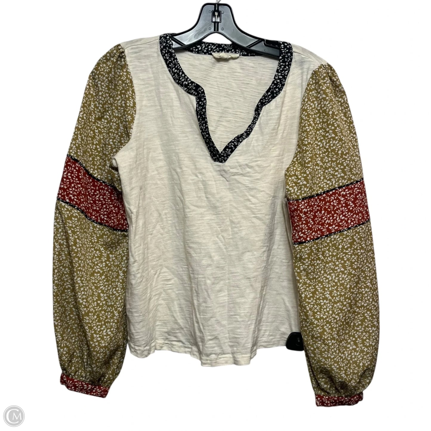 Top Long Sleeve By Promesa In Cream, Size: S