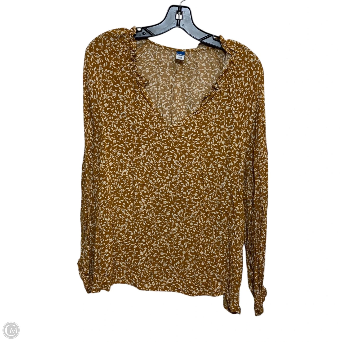 Top Long Sleeve By Old Navy In Orange, Size: M