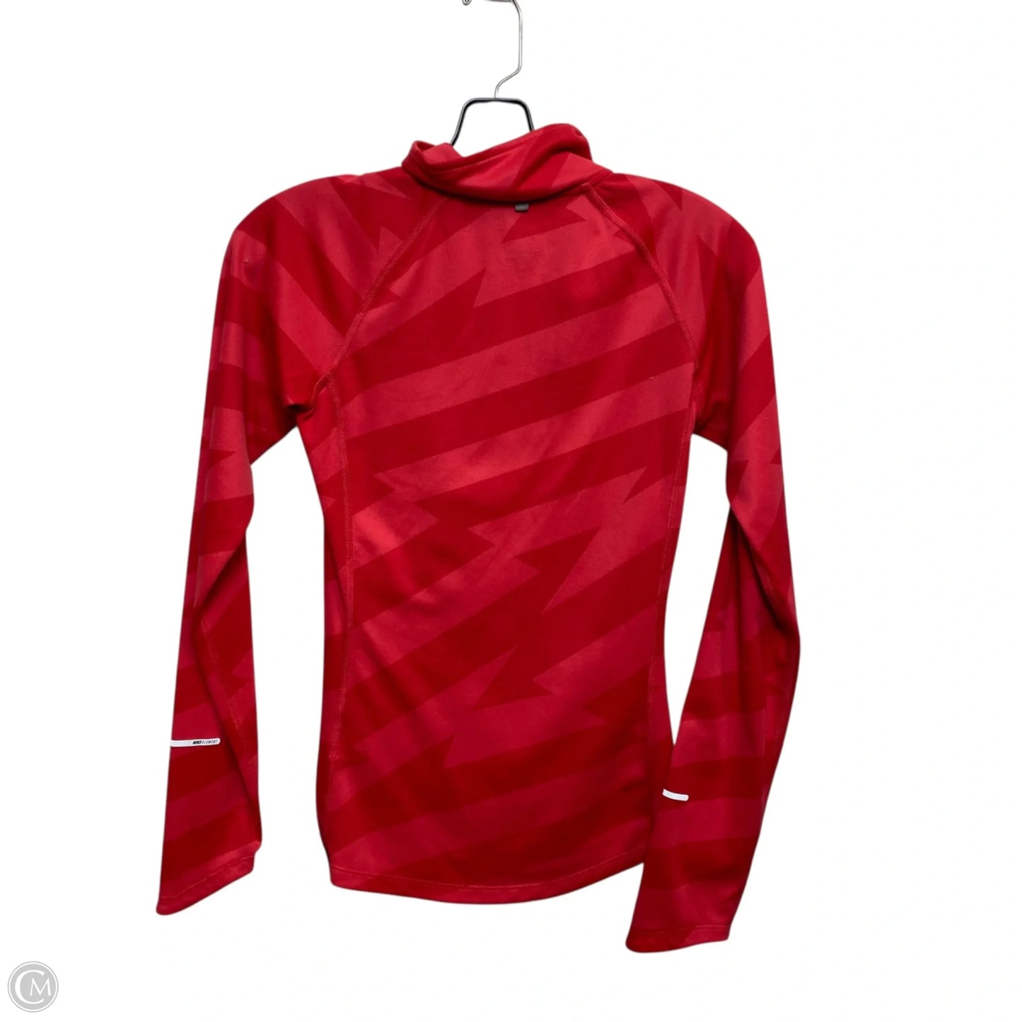 Athletic Top Long Sleeve Collar By Nike In Pink, Size: Xs