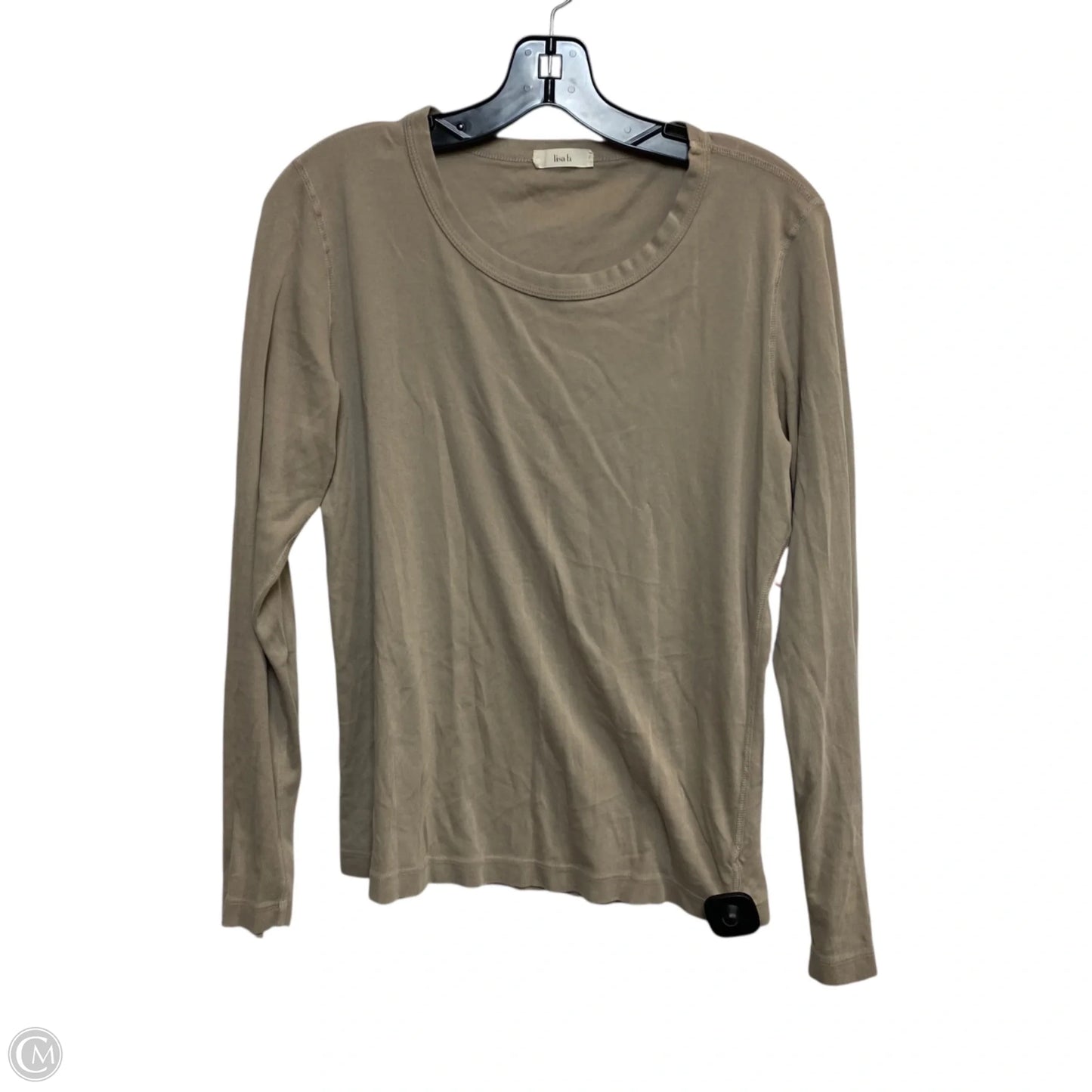 Top Long Sleeve By Lisa B. In Tan, Size: M