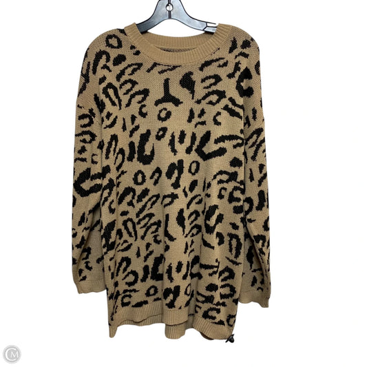Sweater By Clothes Mentor In Animal Print, Size: L