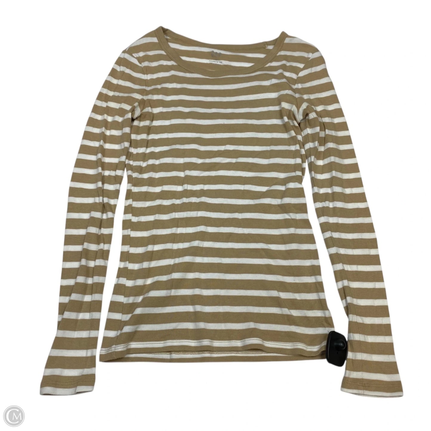 Top Long Sleeve By Gap In Tan & White, Size: Xs