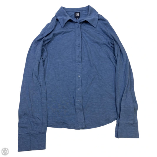 Top Long Sleeve Basic By Gap In Blue, Size: Xs