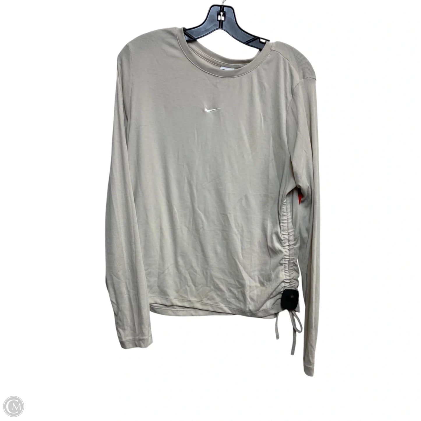 Top Long Sleeve By Nike In Cream, Size: Xl