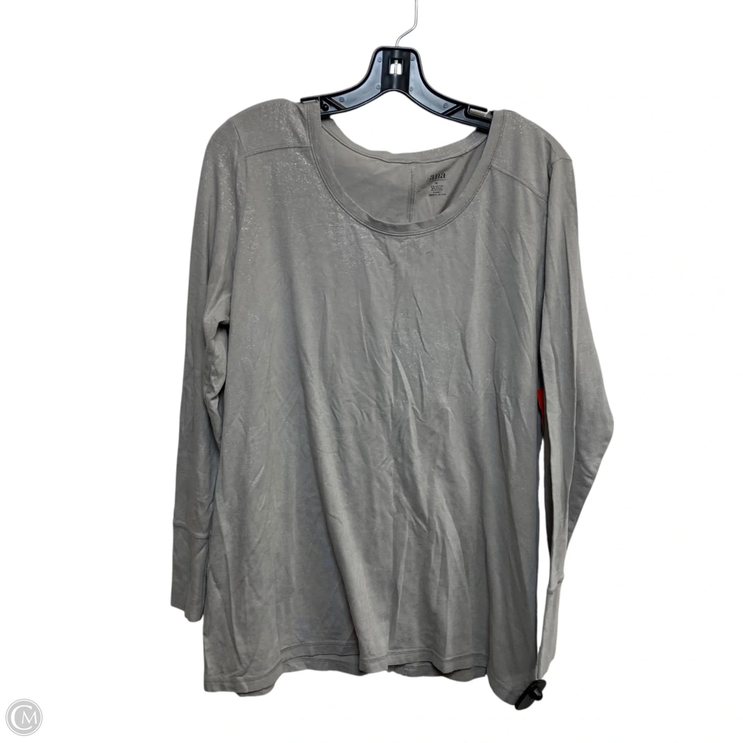 Top Long Sleeve By Ana In Grey, Size: Xl