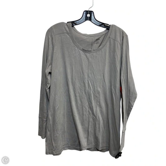 Top Long Sleeve By Ana In Grey, Size: Xl