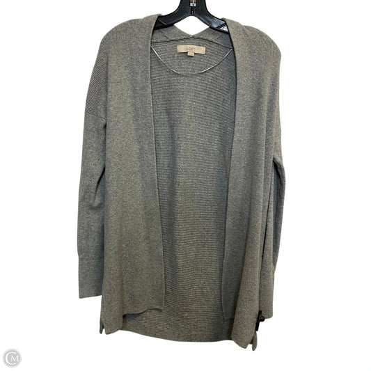 Sweater Cardigan By Loft In Grey, Size: Xxs