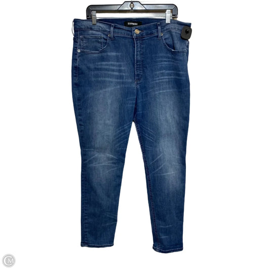 Jeans Skinny By Express In Blue, Size: 16
