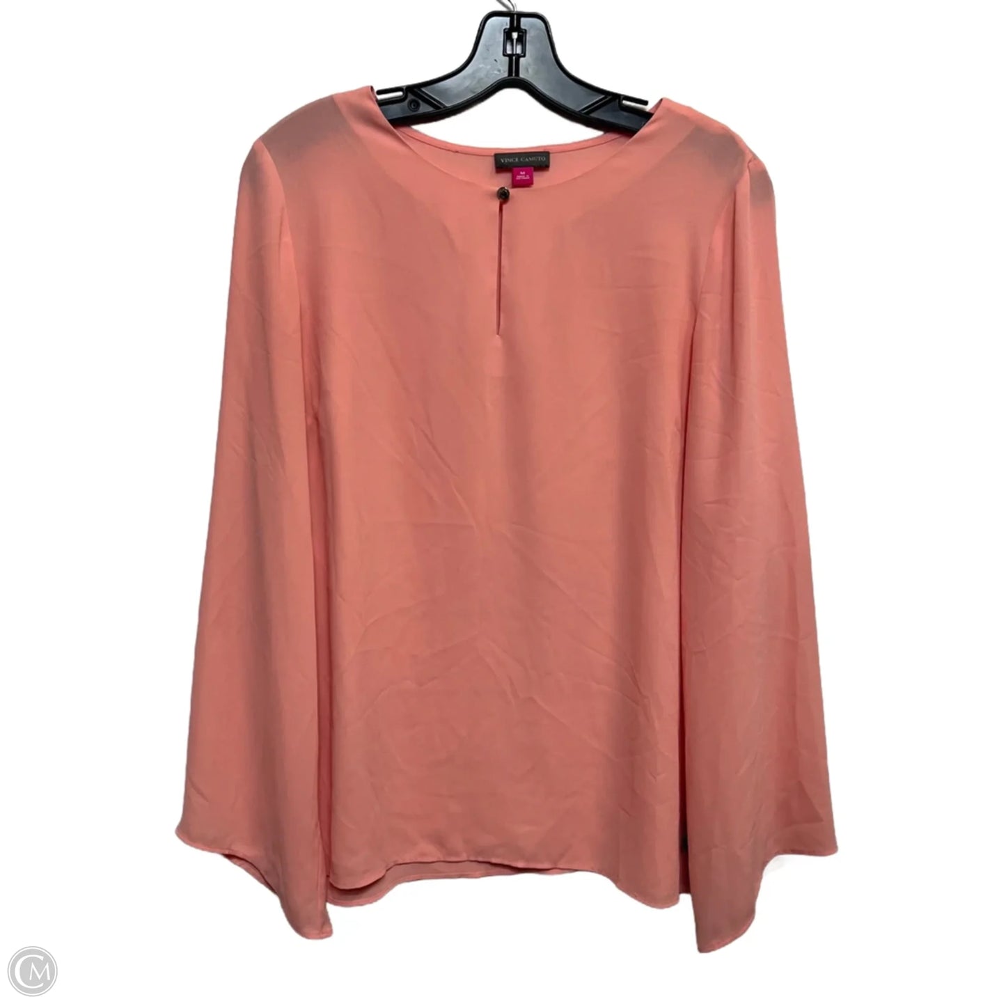 Blouse Long Sleeve By Vince Camuto In Pink, Size: M