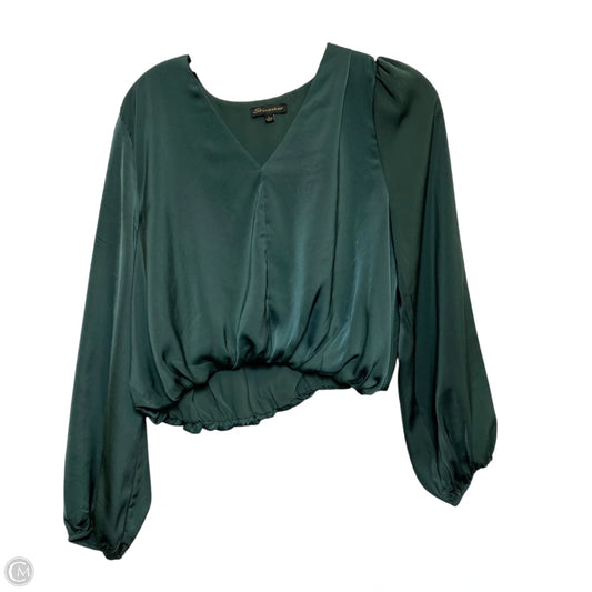 Top Long Sleeve By Shinestar In Green, Size: L