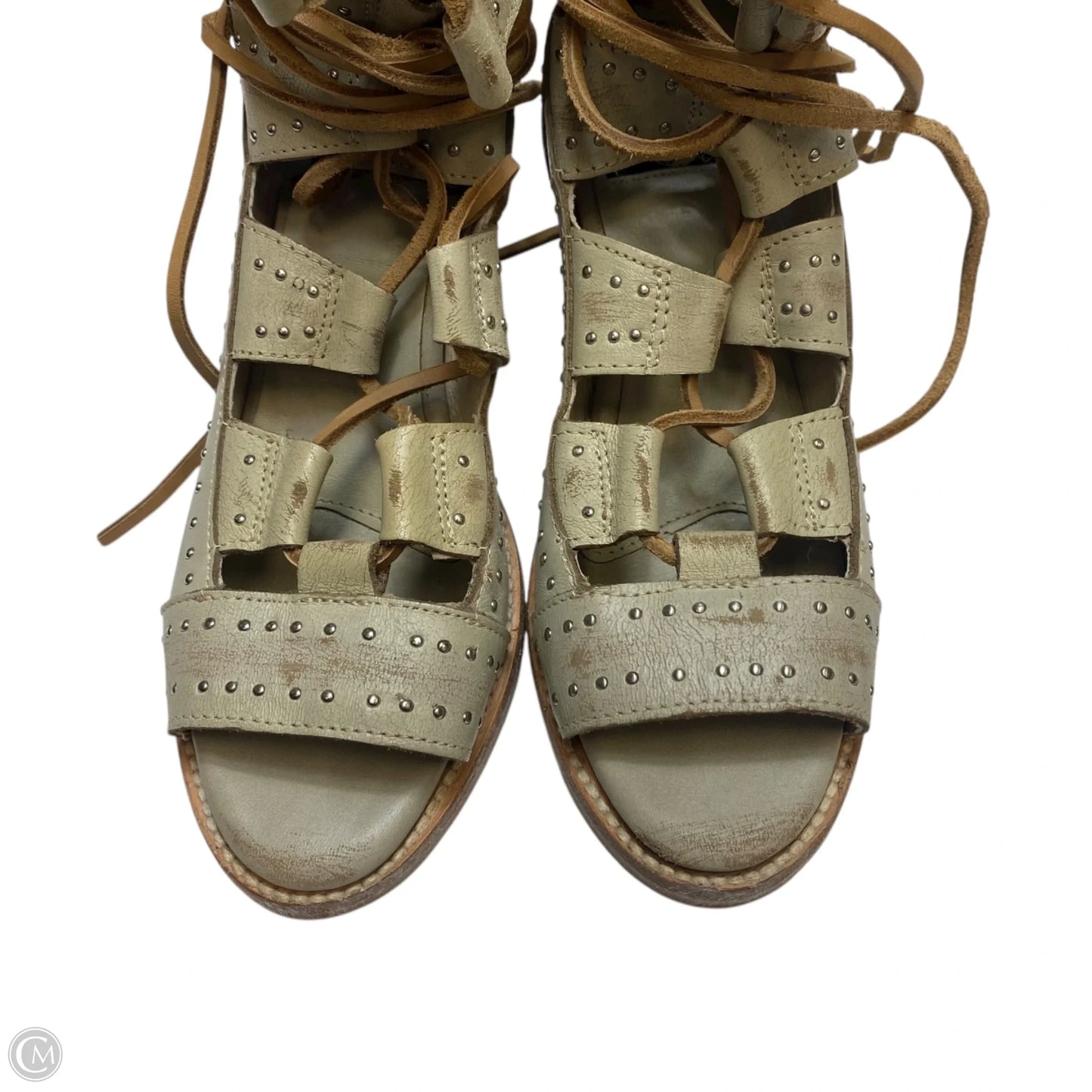 Sandals Designer By Freebird In Grey, Size: 7