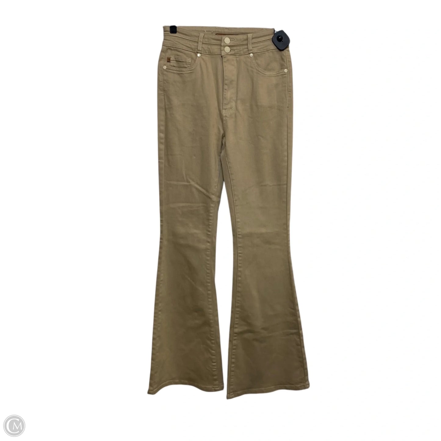 Jeans Flared By Judy Blue In Tan, Size: 4