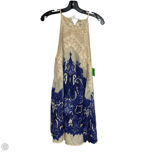 Dress Casual Short By Free People In Blue & Cream, Size: S