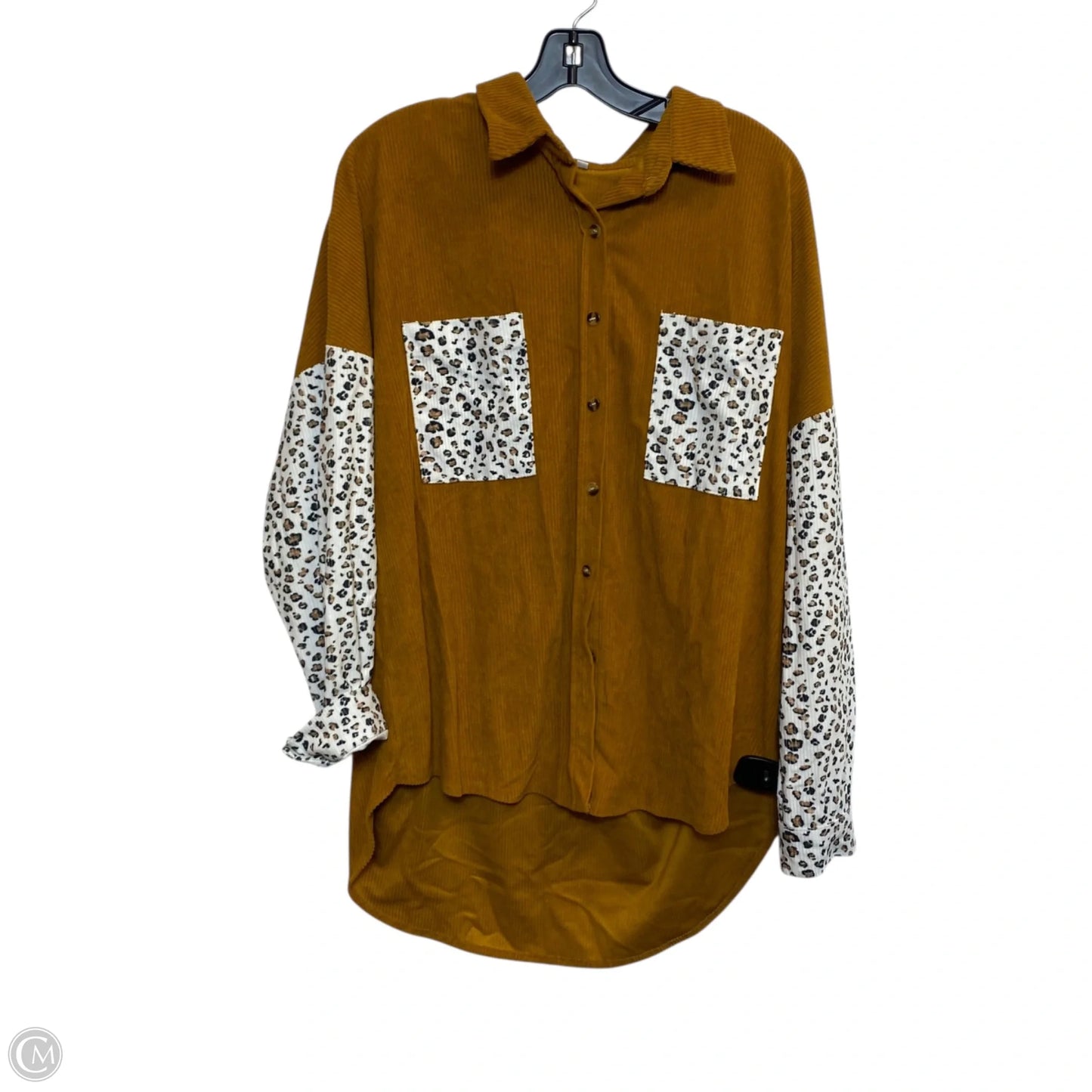 Top Long Sleeve By Clothes Mentor In Brown, Size: Xl