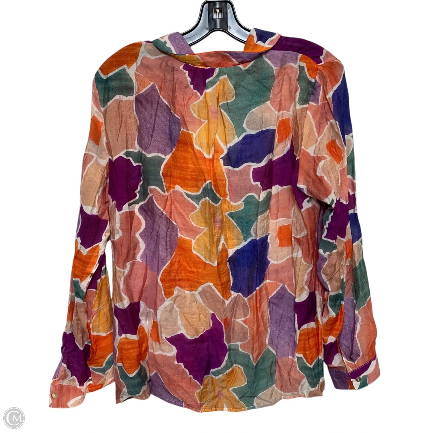 Top Long Sleeve By Easy Clothes In Multi-colored, Size: L