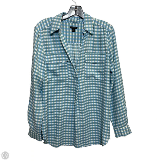 Top Long Sleeve By Ann Taylor In Blue, Size: M