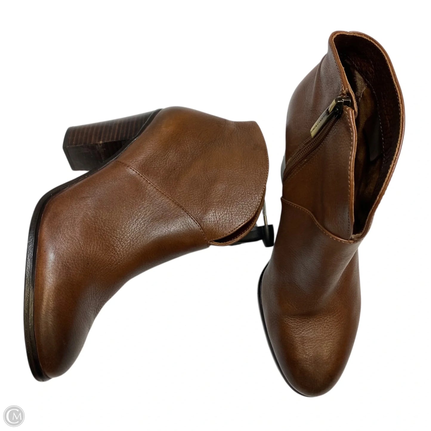 Boots Ankle Heels By Vince Camuto In Brown, Size: 7.5