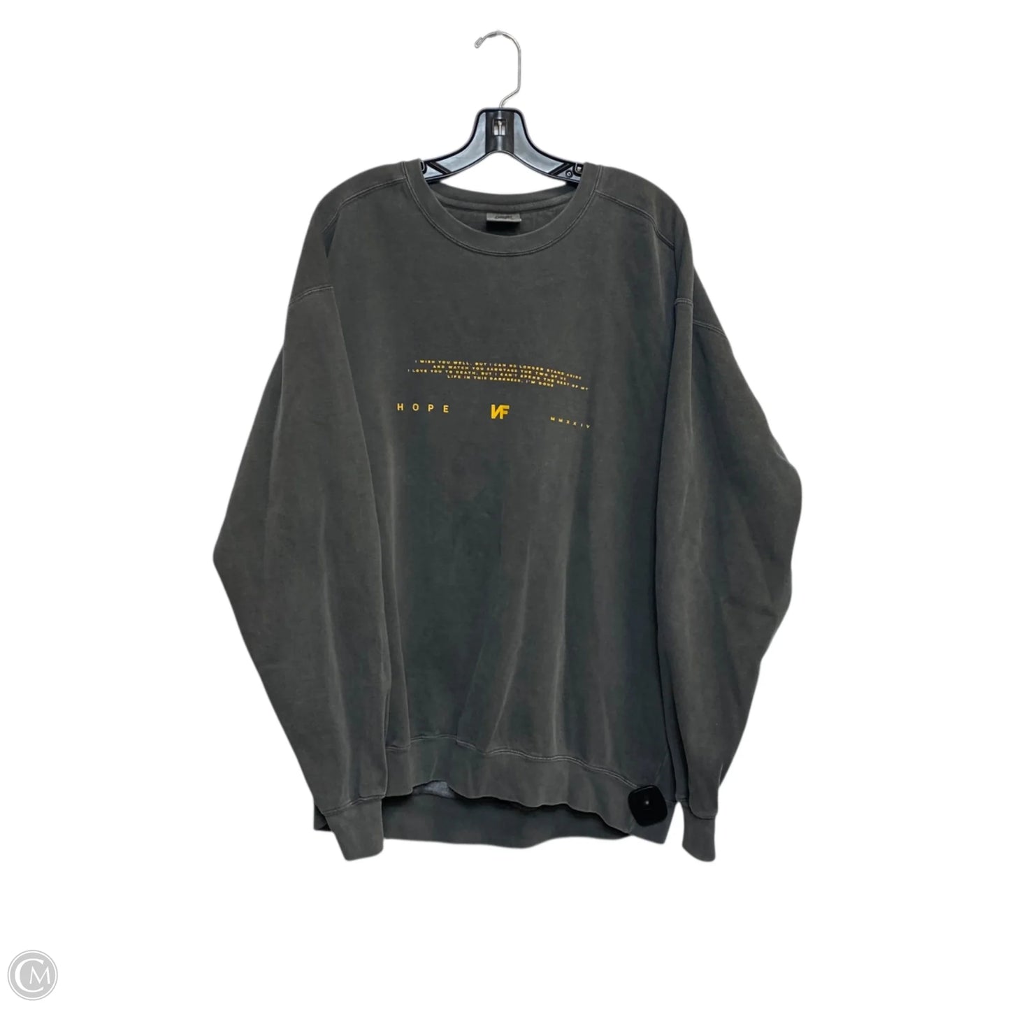 Sweatshirt Crewneck By Comfort Colors In Grey, Size: Xl