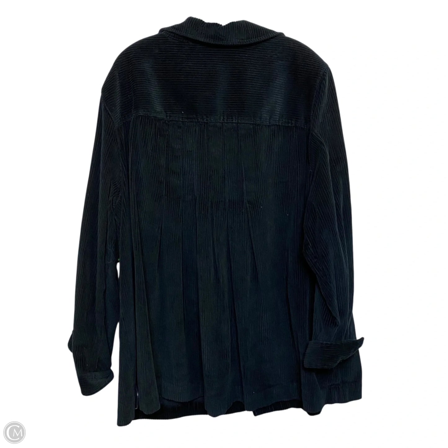 Jacket Shirt By Woman Within In Black, Size: 1x