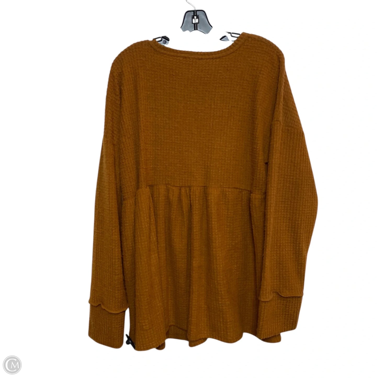 Top Long Sleeve By Heimish Usa In Brown, Size: 2x