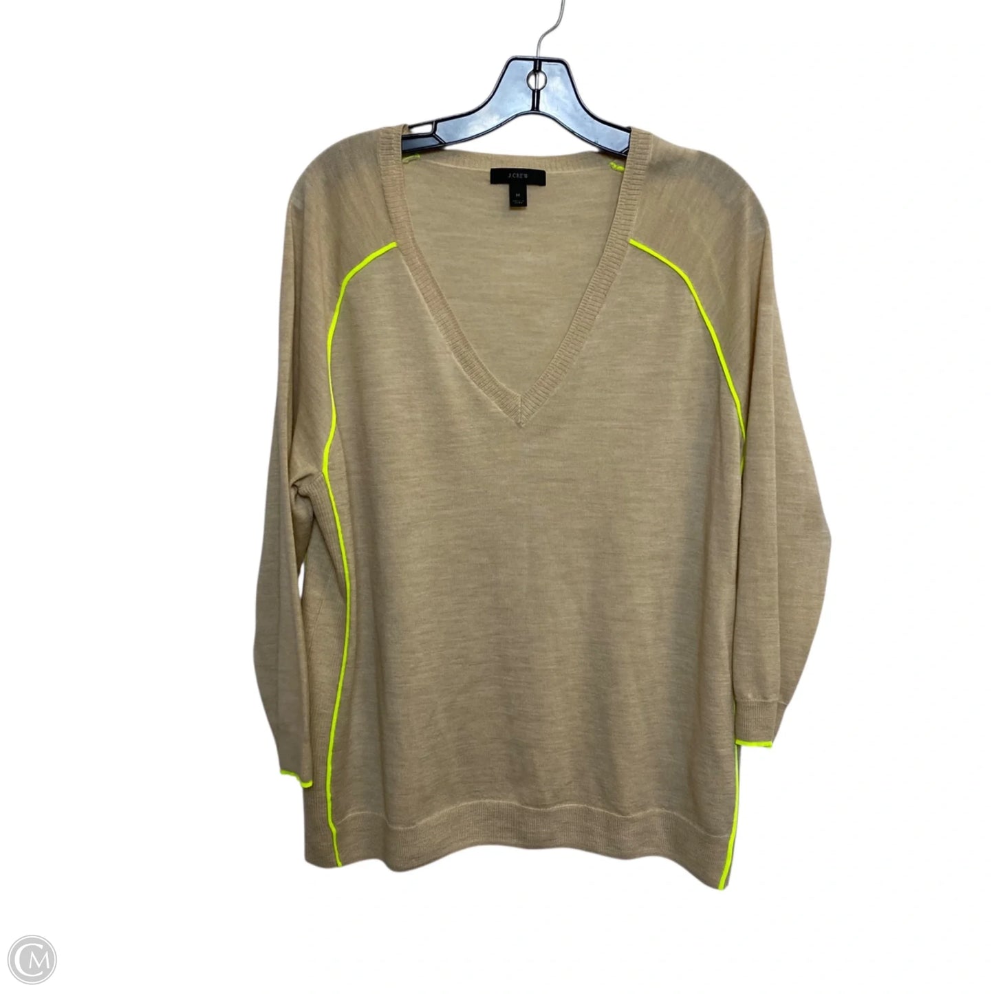 Top Long Sleeve By J. Crew In Tan, Size: M