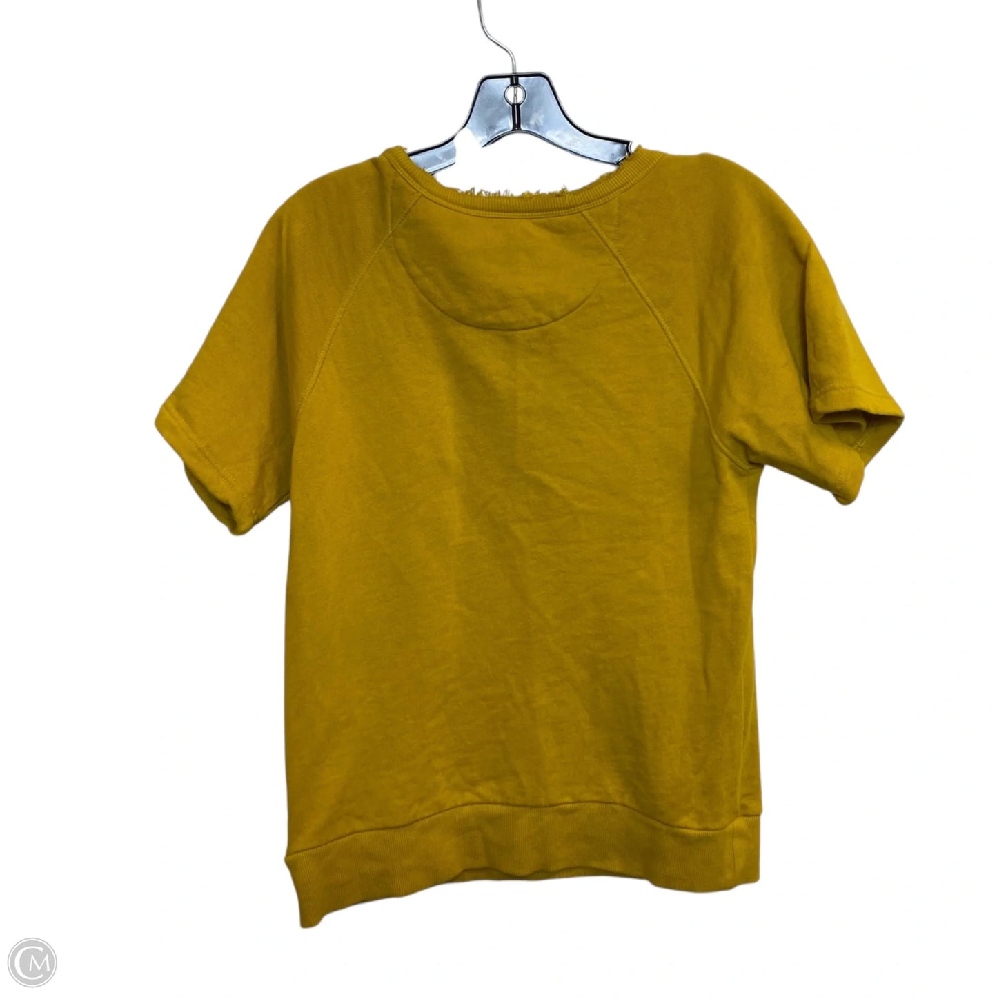 Top Short Sleeve By Anthropologie In Yellow, Size: S