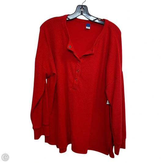 Top Long Sleeve By Old Navy In Red, Size: L