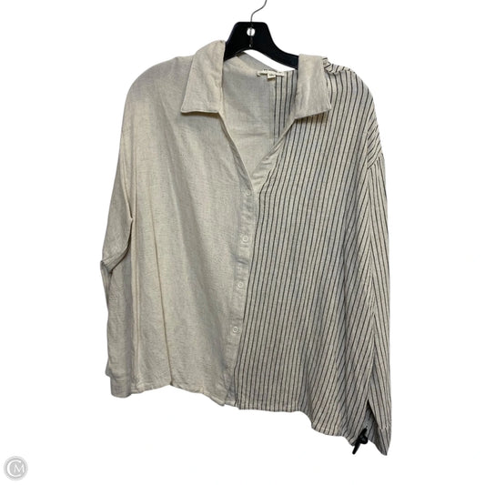 Top Long Sleeve By Ee Some In Cream, Size: L