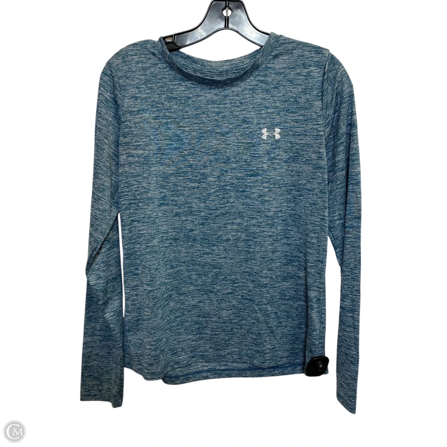 Athletic Top Long Sleeve Crewneck By Under Armour In Blue, Size: M