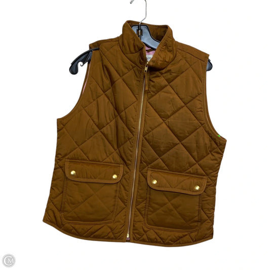 Vest Puffer & Quilted By J. Crew In Brown, Size: M