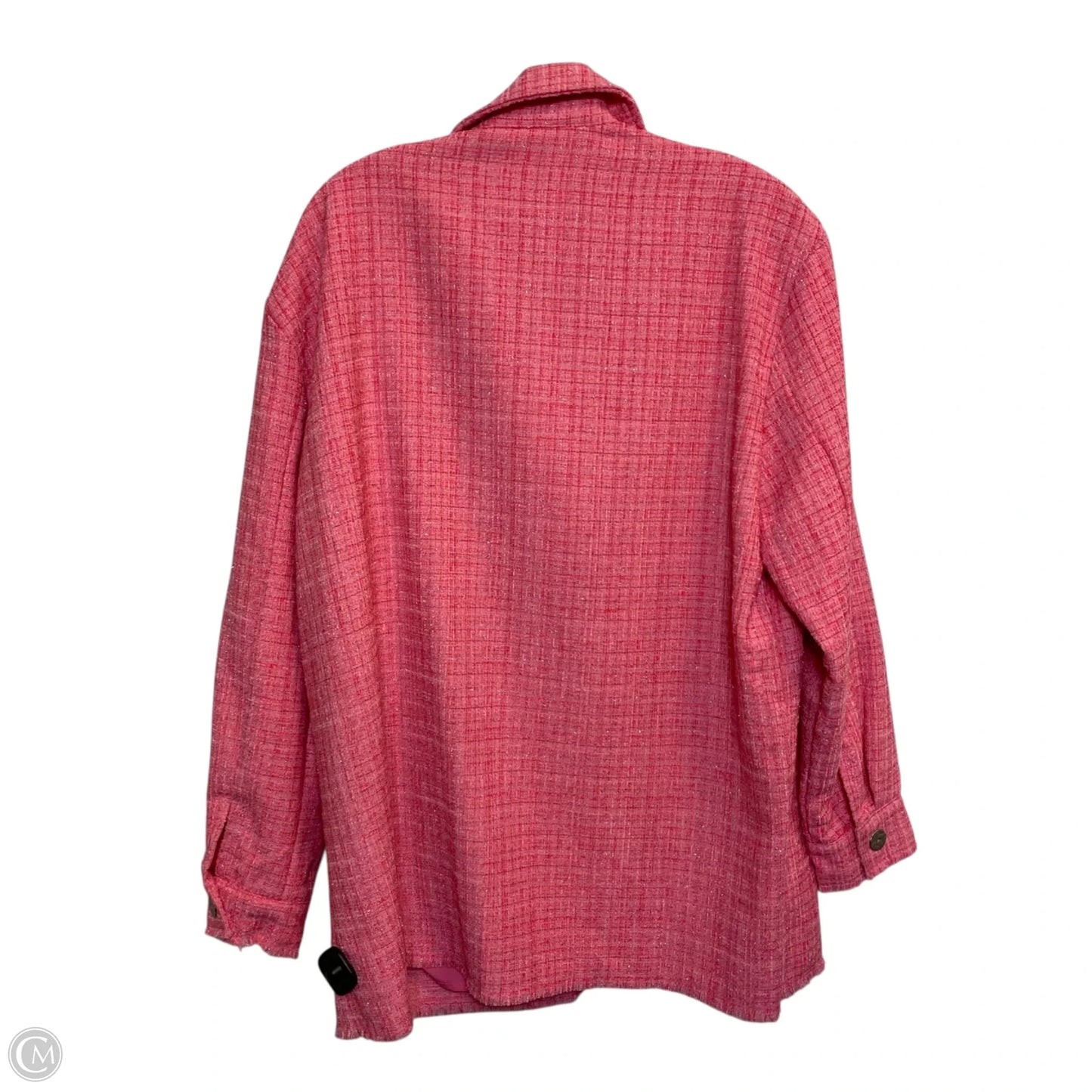 Jacket Shirt By Davi & Dani In Pink, Size: L