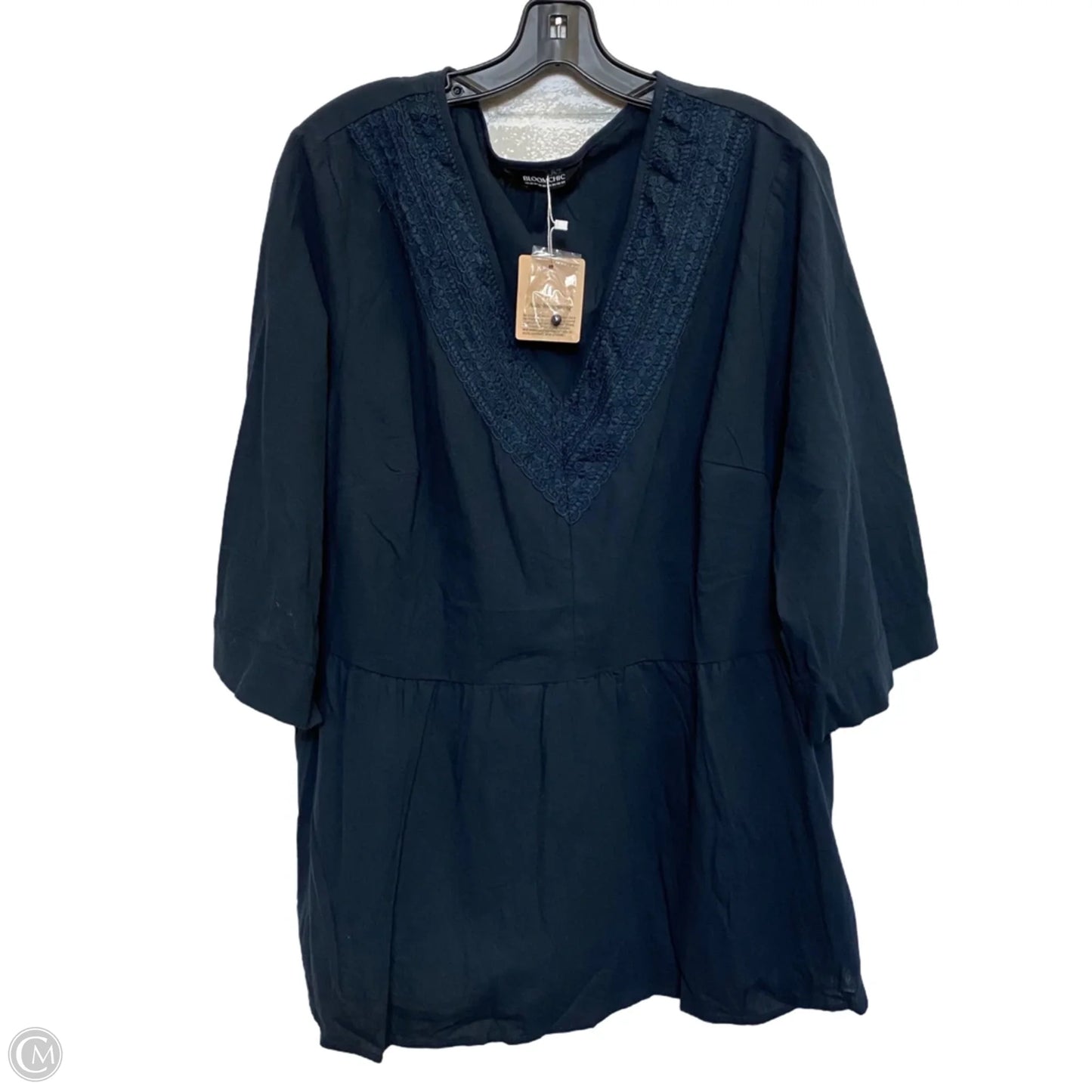 Top Long Sleeve By Bloomchic In Blue, Size: 3x