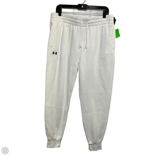 Athletic Pants By Under Armour In White, Size: L