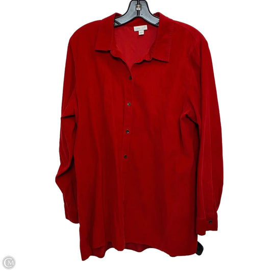 Top Long Sleeve By J. Jill In Red, Size: L