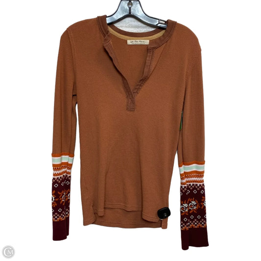 Top Long Sleeve By We The Free In Brown, Size: L