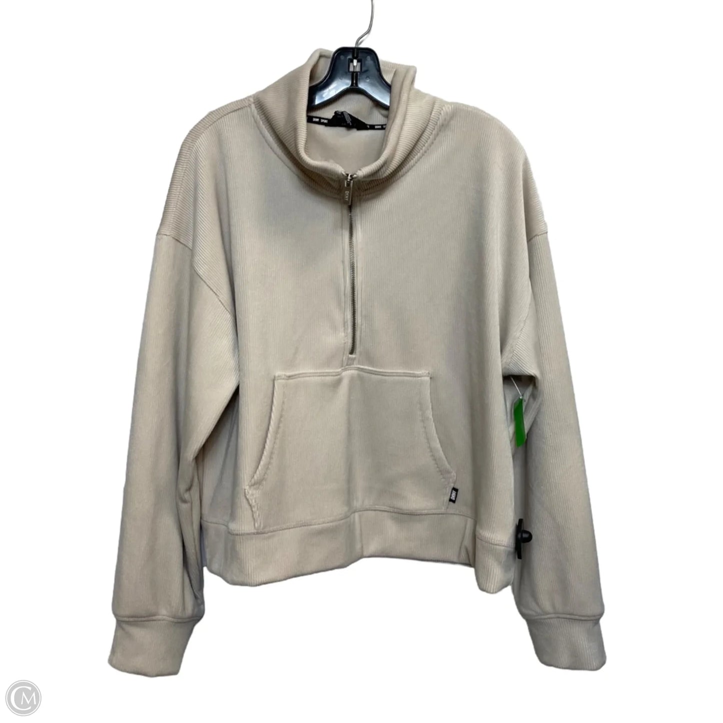 Athletic Jacket By Dkny In Cream, Size: Xl