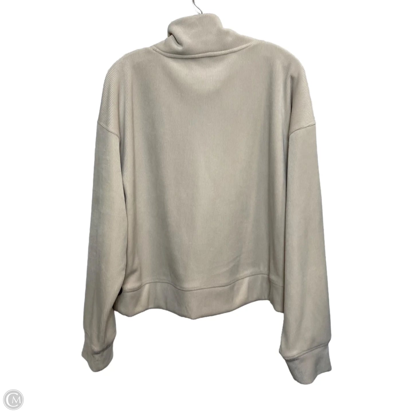 Athletic Jacket By Dkny In Cream, Size: Xl